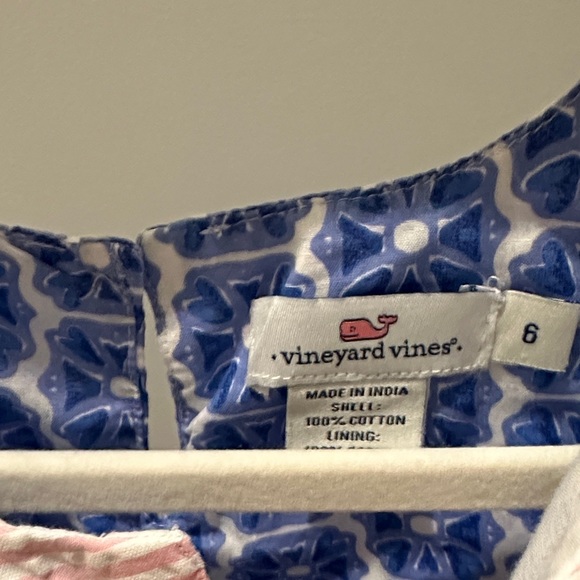 Blue and Pink Sleeveless Dress - Picture 2 of 4